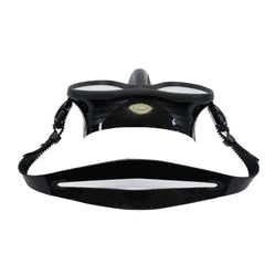Black and white headlamp on a white background