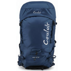Blue backpack with 'Couloir' branding on a white background
