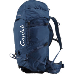 Blue backpack with 'Couloir' branding on a white background