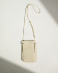 Crossbody Bag in Cream Leather - Heritage Collection