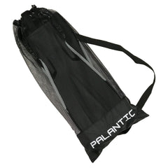 Black mesh bag with handle and 'Palantic' branding on a white background
