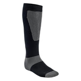 Black and gray knee-high sock on a white background