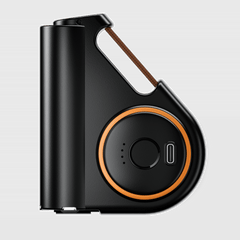 5000mAh Outdoor Power Bank with Built-In Retractable Cable, Flashlight, and Hiking Hook