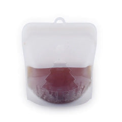Silicone mold with a clear lid on a white background
