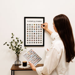 Poster Travel Tracker National Parks USA