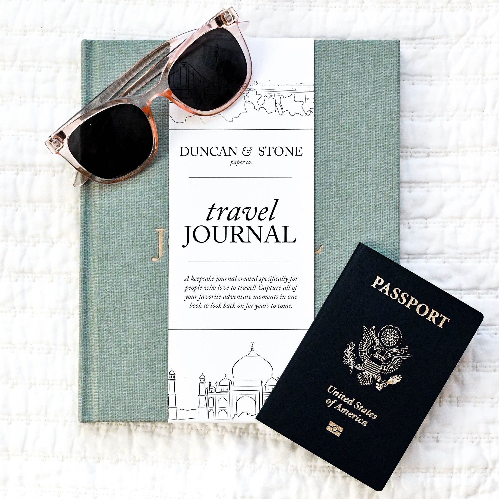 Travel Journal by Duncan & Stone | Photo Album | Adventure Book for Couples or Graduation Gift | Travel Scrapbook Gift for Women or Best Friend | Adventure Keepsake | Vacation, Camp, & Road Trip Log | Gift for Travelers