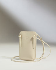 Crossbody Bag in Cream Leather - Heritage Collection
