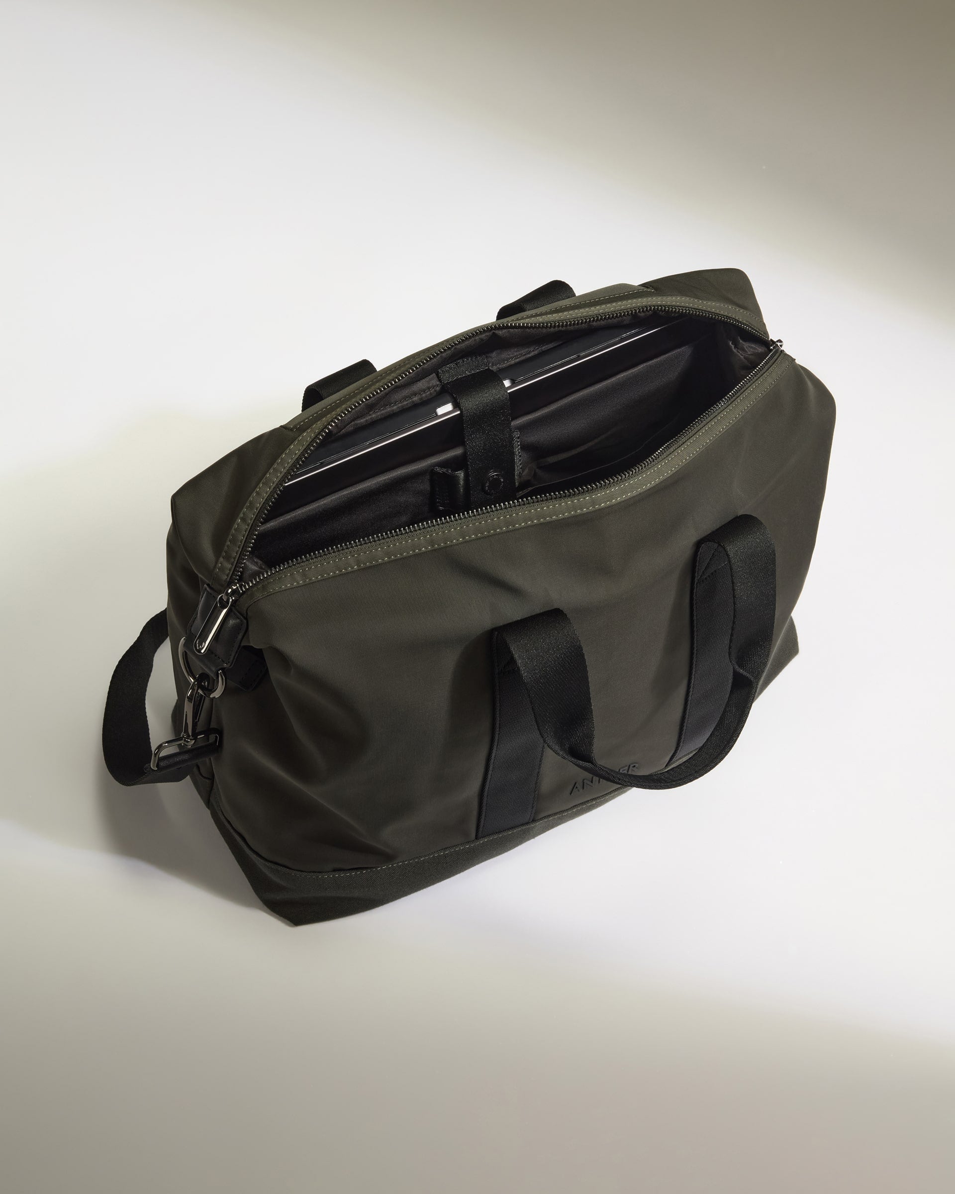 Black bag on a white background