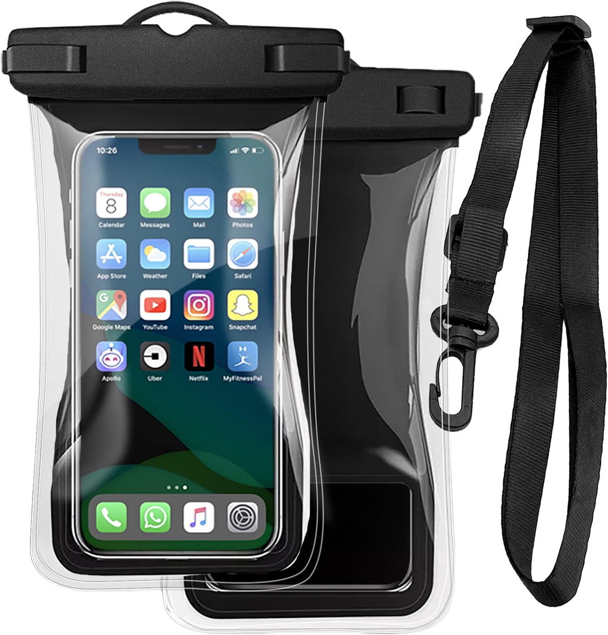 2-Pack Floatable Water Proof iPhone Phone Pouch (Patented Air Chamber)