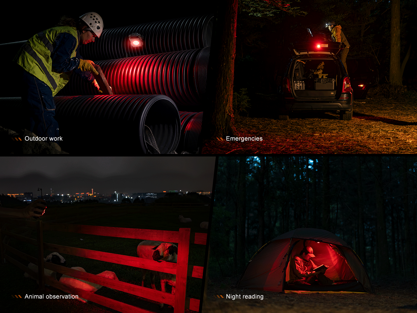 GIF showing the red flashing light version