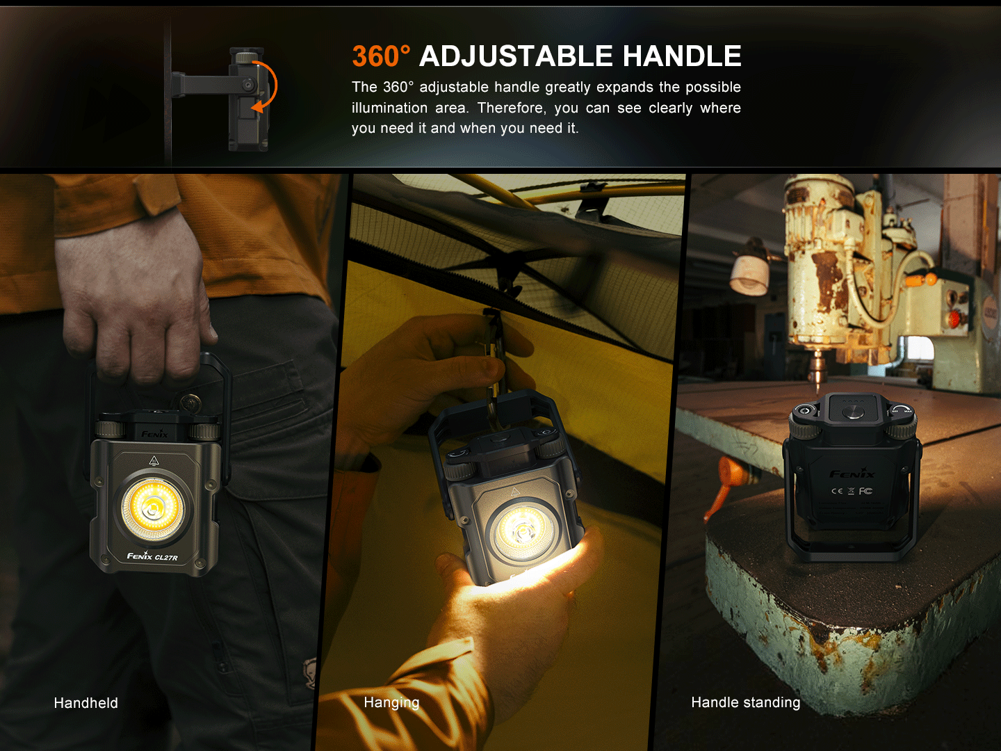 GIF Showing the adjustable handle feature