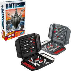 Battleship game set with open containers and packaging on a white background
