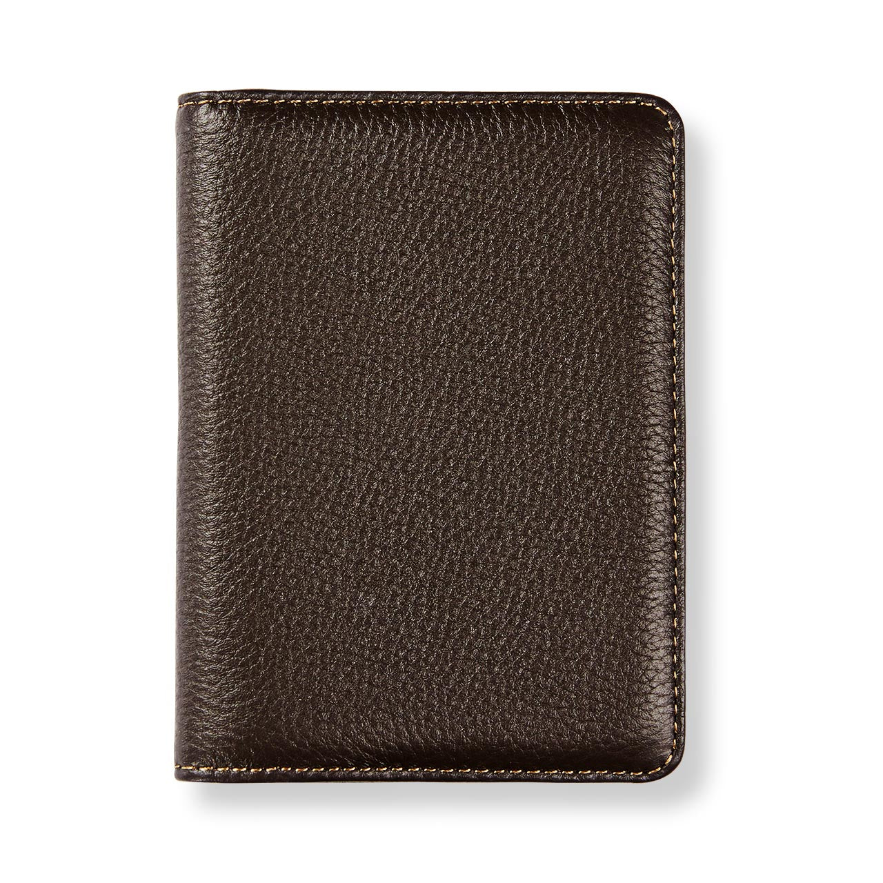 Brown leather wallet on a white background