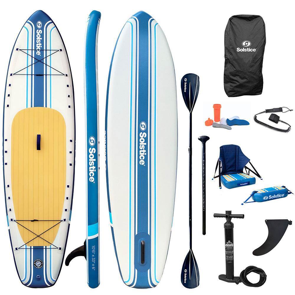 Blue 10’6 Rambler Inflatable SUP/Kayak 2-in-1 Kit with Seat & Paddle