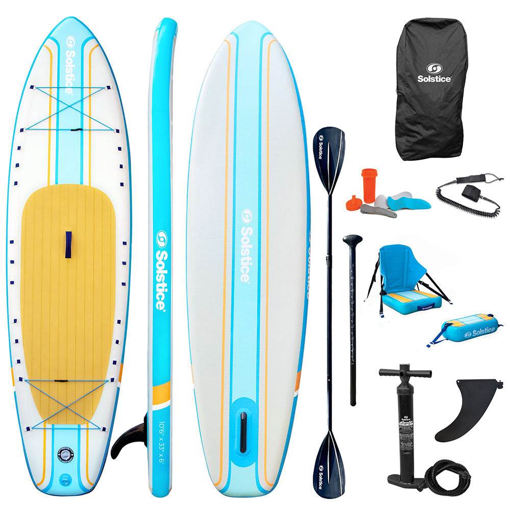Orange 10’6 Rambler Inflatable SUP/Kayak 2-in-1 Kit with Seat & Paddle