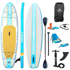 Orange 10’6 Rambler Inflatable SUP/Kayak 2-in-1 Kit with Seat & Paddle