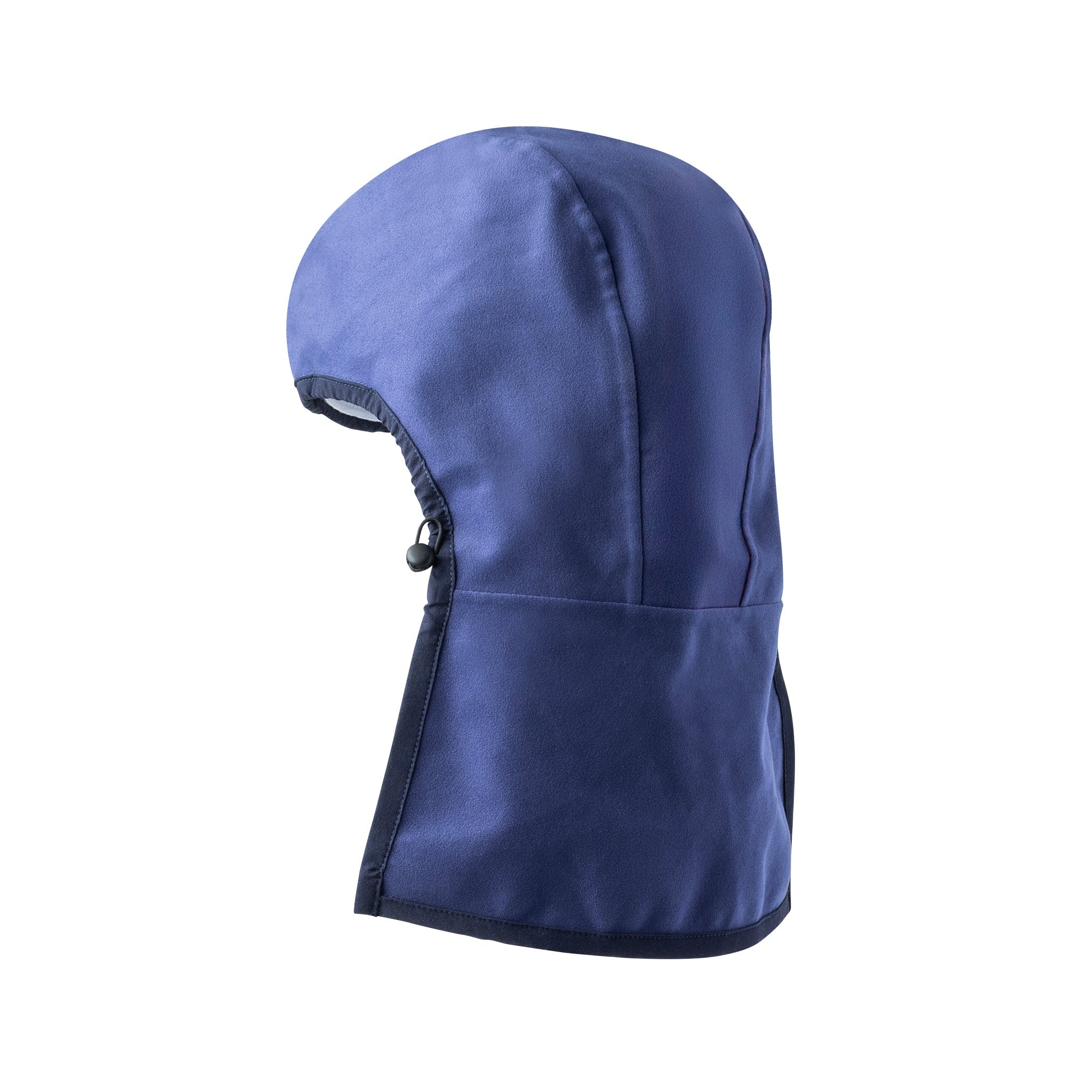 Blue hooded jacket on a white background