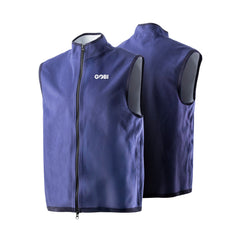 Blue vest with Gobi logo on a white background