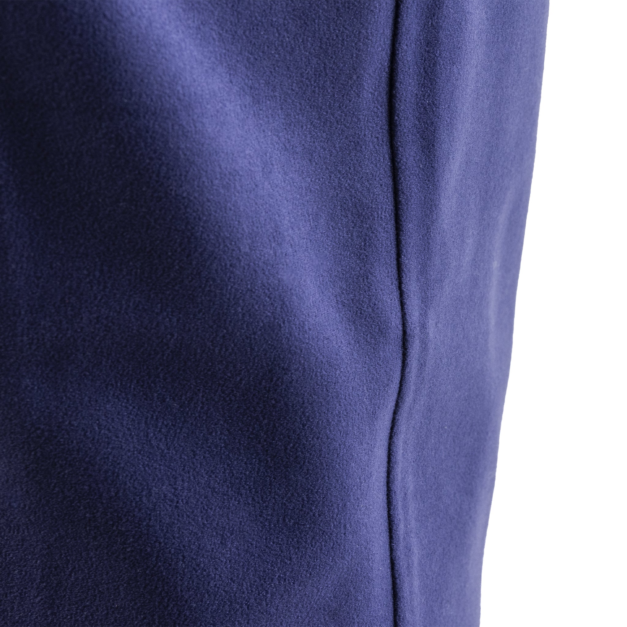 Close-up of a blue fabric texture on a white background