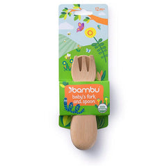 Organic Bamboo Baby Fork & Spoon