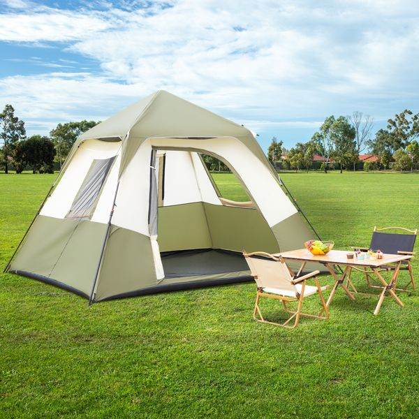 6 Person Camping Tent with Rainfly & Carry Bag - 60 Second Set Up
