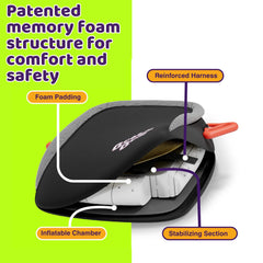 BubbleBum Inflatable Travel Booster Seat – Black