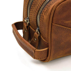 The Nomad Genuine Leather Travel Toiletry Bag